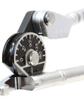 Lever Tube Bender For Three Eighths Inch Tubing With Cushioned Grip Handles And Integrated Bend Angle Markings close-up view