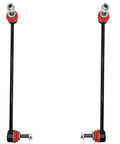 Pair Of Front Sway Bar Links For 2010 2011 Camaro, Beefy Heavy Duty Heat Treated Ball Ends For Precise Torque And Smooth Operation, Engineered In The USA, Easy Install, Suspension Upgrade, black steel with red boots