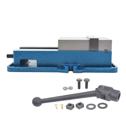 5In By 4.92In CNC Milling Machine Vise Lockdown Bench Vise for High Precision Clamping with accessories shown