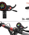 TF100 LCD Ebike Thumb Throttle Controller 6 Pin 5 Pin 2 In 1 With Waterproof Display And Speedometer For 36 48V Electric Scooters