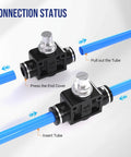Five Pack One Quarter Inch Push To Connect Ball Valves For Pneumatic Air Control And Flow Speed Meter Airflow And Quick Shut Off 0 To 145 Psi