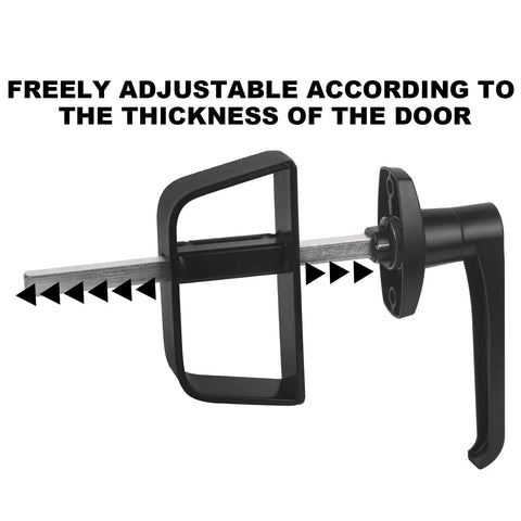 Heavy Duty All In One Shed Door Hardware Kit With L Handle Lock And Six Inch T Hinges In Matte Black Weatherproof Finish For Outdoor Storage Units Barn Doors And Garden Playhouses Includes Mounting Screws And Easy Install