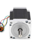 Bad Ass NEMA 34 Stepper Motor 86X114Mm 8Point7Nm 1240Ozin 6Amps 14Mm Key Shaft No Cap Heavy Power Build For Cnc Routers Mills Industrial Upgrades Smooth As Butter with colorful wires