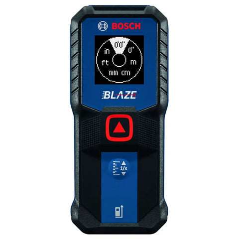 Blaze 65ft Laser Distance Measure With Real Time Measuring Easy One Button Operation Handy Pocket Tool For Quick Accurate Readings In Feet Inches And Meters For DIY Home Improvement And Pros, showing front display and button