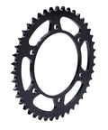 Hardcore Motorcycle Front And Rear Sprocket Set With 14T And 44T Teeth Compatible With 525 Chain For 2017 To 2021 500 Models, black rear sprocket view.