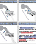 Easy Install Brass Shower Arm Diverter Valve For Handheld And Fixed Shower Heads G1/2 3 Way Universal Bathroom System Component Polished Chrome with water flow directions shown