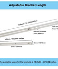 Adjustable steel bracket lengths of 620mm and 340mm for Heavy Duty Drawer Repair Kit And Beefy Furniture Reinforcement Bracket.