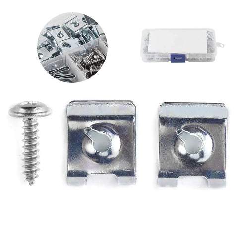 Manganese Steel Self Tapping Screws Kit For Motor Vehicles, 200 Pieces, showing zinc coated fixings and storage case