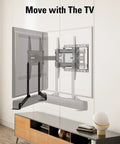 Reliable Soundbar Wall Mount Bracket supports up to fifteen pounds, showcasing clip attachment to a TV wall mount.