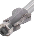 Close-up of a Cool Silver Stile Router Bit for 1/4 Shank, designed for precision wood trimming and profile work.