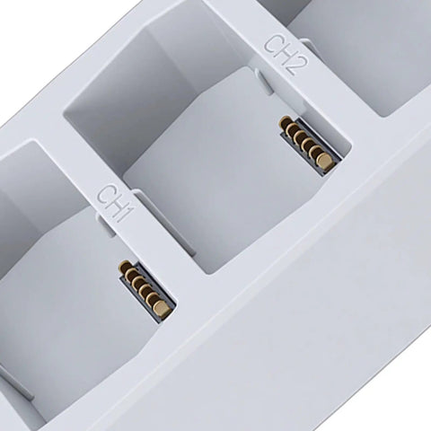 Close-up of slots on Drone Battery Charger Hub With LCD Real Time Monitoring No Guesswork 65W Parallel Charging