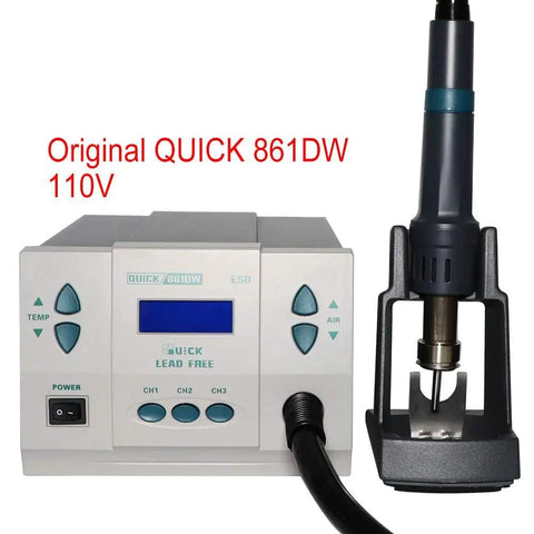 861DW 1000W Hot Air Rework Station With 3 Nozzles, Digital Display And Auto Sleep, Fast Desoldering Heat Gun For Phone PCB Chip Repair