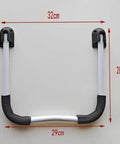 Heavy Duty Folding Desk Legs Set With U Shape Support, Easy Install Laptop Table Legs, 32x28x29 cm dimensions shown