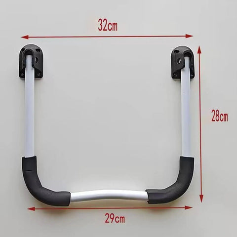 Heavy Duty Folding Desk Legs Set With U Shape Support, Easy Install Laptop Table Legs, 32x28x29 cm dimensions shown