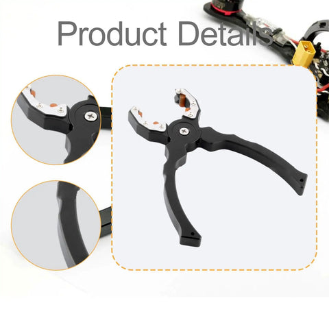 RC Model Pliers Aluminum Alloy Motor Grip Tool For Propeller Removal And Quick Release Wrench with silicone pads detail