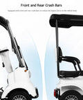 Four Passenger Electric Golf Cart Loaded With An 800W Brushless Motor And 60V Lithium Battery with front and rear crash bars for safety.