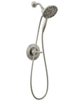 Arvo 14 Series Brushed Nickel Shower Faucet Set With In2ition 2 In 1 Dual Shower Head And Handheld Spray Combo Valve Trim Kit SpotShield