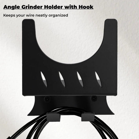 4 Pack Angle Grinder Holders Wall Mount Rack With Cord Hanger For 5 Inch Grinders Heavy Duty Garage Tool Organizer Stand