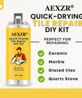 Quick Drying Tile Repair Kit For Ceramic Porcelain Granite And Marble DIY Crack Filler Set Professional Grade Tile And Stone Repair Seamless Surface Restoration For Indoor And Outdoor Use 1 Set product package