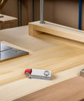 Heavy Duty Sliding Door Rollers Built Tough With Shock Absorbing Steel Wheels That Roll Smooth As Butter For Patio Tracks Cabinet Doors And Garden Furniture on a wooden workbench.