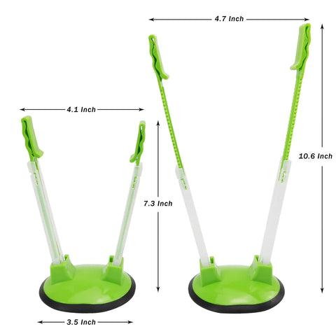 Upgrade Your Kitchen Grind With This Adjustable Ziplock Bag Holder Stand Featuring A Nonslip Base For Effortless Freezer Storage Hands Free Countertop Mount Keeps Plastic Bags Locked Down Straight Up In A Clean Green Set Of Four