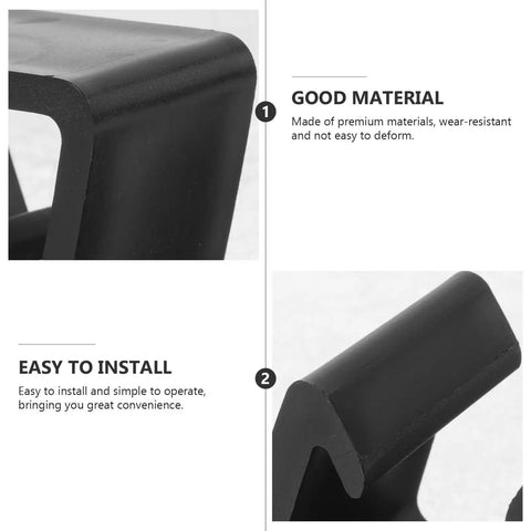 Close-up of black outdoor furniture clips for patio sectionals, highlighting premium PP/PE material and ease of installation.