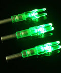 Auto On Lighted Arrow Nocks For Arrows With.244 Inside Diameter 6 Pack Bright LED Nocks Turn On When Shot For Bowhunting High Visibility