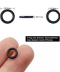 Diagram of 100 Pack One Quarter Inch Broadhead O Rings For Archery Replacement And Arrow Point And Field Point O Rings, size details