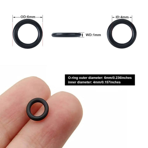 Diagram of 100 Pack One Quarter Inch Broadhead O Rings For Archery Replacement And Arrow Point And Field Point O Rings, size details
