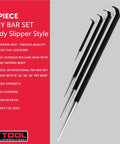 4-piece set of Beefy Heat Treated Pry Bars With High Leverage Rolling Head Design And Long Tapered Body For Precise Alignment And Drifting