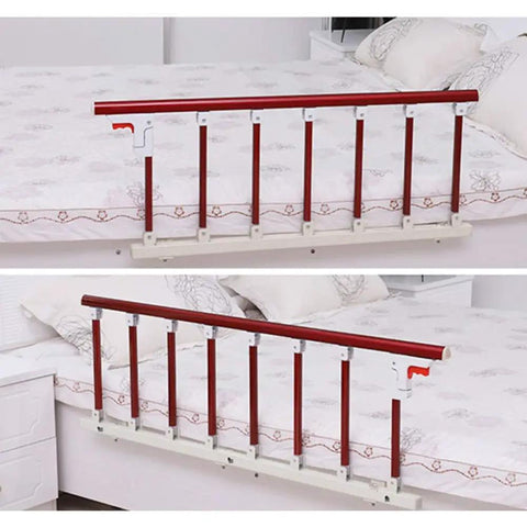 Swing Down Bed Rail For Seniors Guard Safety Bar Aluminum Alloy Foldable Bed Guard For Hospital And Home Care