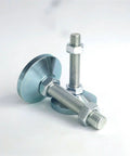 Heavy Duty Adjustable Leveling Feet For Equipment Four Pack Built To Last Easy To Install Height Adjustable To Level Machines On Uneven Floors Reduces Wobble And Vibration Freely Adjustable Nut And Secure Buckle Swivel Levelers For Precise Height And silver steel screw feet with lock nuts