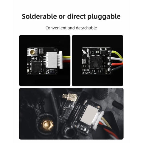 ExpressLRS 2.4GHz RX Nano Module with dual installation solder or plug in for FPV RC quadcopter racing drones high refresh rate
