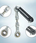 Adjustable Linkage With Ball Joint Rotating Mechanical Assembly Kit For Prototyping Large Size Swing Arm And Fish Eye Joint Set Dope DIY Motion Systems And Swing Mechanisms For Makers, black arm and silver rod