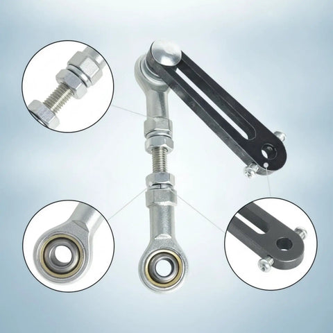 Adjustable Ball Joint Linkage Kit for DIY Projects and Hobbyists Built To Last Rotating Mechanical Linkage Assembly with Swing Arm and Fish Eye Joint Large Size Set for Smooth Movement and Reliable Custom Motion, metal