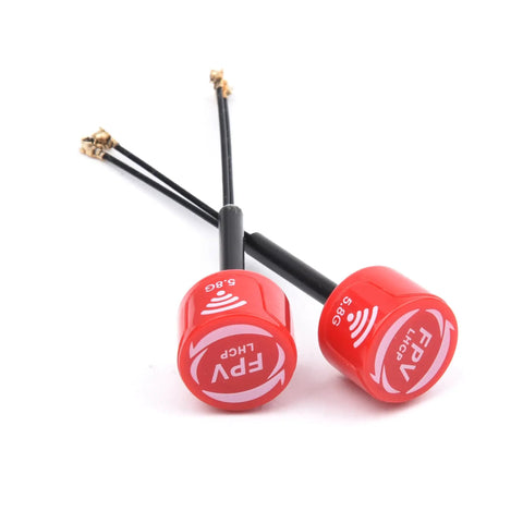 Pair of red 5.8G FPV LHCP Antenna High Gain 3Dbi For DJI O3 Air Unit Drone with IPEX1 connectors, long range use