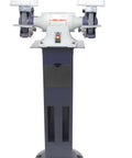 Kickass Six Inch Bench Grinder Pedestal Stand Combo with dual wheels, adjustable tools rests, and safety shields for metal work.