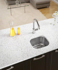 Beefy 15 Inch Stainless Steel Undermount Bar Sink 16 Gauge Wet Bar Style Brushed Satin Finish Includes Accessories 304 Grade Steel