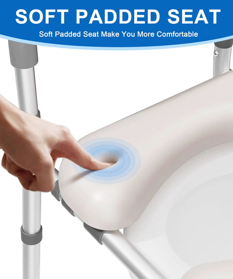 Raised Toilet Seat Riser For Seniors With Quick Twist Adjustment And Lightweight Aluminum Build Delivers A Smooth Anti Slip Top While Giving Back Knee Relief Adding Big Time Comfort To Daily Chores With Zero Hassle All Year Round