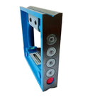 200 Mm Magnetic Spirit Level With Right Angle Vial For Peak Precision And Dead On Accuracy showing blue and silver design with strong magnets.