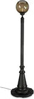 Plug In Outdoor Lantern With 12 Inch Bronze Tinted Globe Weatherproof Aluminum Black Patio Light 85 Inch Tall