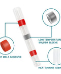 Detailed view of 120 Pcs Solder Seal Wire Connectors Kit For 22 18 AWG Heat Shrink Waterproof Butt Connectors components