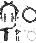 U Brake Rear Set For BMX Bike With Aluminum Alloy Right Lever Cables And Brake Pads Full Rear Rim Brake Kit For BMX Cruisers And Freestyle Rigs Ride Ready Dual Central Spindle Design For Responsive Braking.