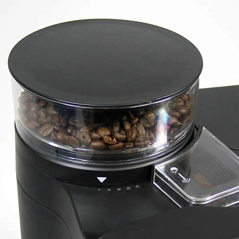 Image of coffee beans in the grinder of a Totally Automatic Bean To Cup Coffee And Tea Maker With Built In Grinder.