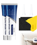 DIY Drywall Repair Kit With Scraper For Holes And Cracks Mending Wall Surfaces Fast And Easy Handy Patch Kit For Home Fix Indoor Outdoor Use 3 Piece Set with tubes, scraper, and sandpaper