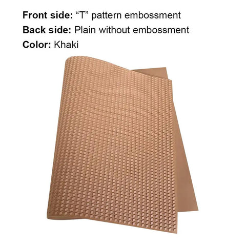 Multipurpose Rubber Sheet For Shoe Soles And Heel Repair And Furniture Pads 0.08 Inch Thick 21.5 By 14.5 Inch T Pattern Khaki