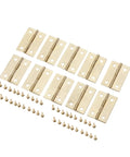 Beefy Four Hole Rotating Concealed Cabinet Hinges Set For Doors And Drawers, 10 Pieces, 35 By 22 Mm, shown with screws included.