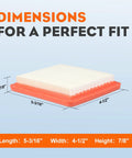 Dimensions of Honda GCV Engine Air Filter Kit With Fuel Filter And Spark Plug For GCV160 GCV170 GCV190 GC190LA Lawn Mower Tune Up Kit