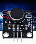 Dope 3 Pack DC5V Vibration Motor Module With MOS Drive, 9000RPM Flat Vibe Motors For Wearables, PWM Compatible, 30mm By 21mm, High Speed Tactile Feedback For Smart Devices And DIY Haptic Alerts, black PCB vibration motor with wires and pins