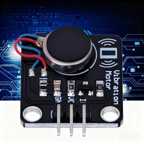 Dope 3 Pack DC5V Vibration Motor Module With MOS Drive, 9000RPM Flat Vibe Motors For Wearables, PWM Compatible, 30mm By 21mm, High Speed Tactile Feedback For Smart Devices And DIY Haptic Alerts, black PCB vibration motor with wires and pins